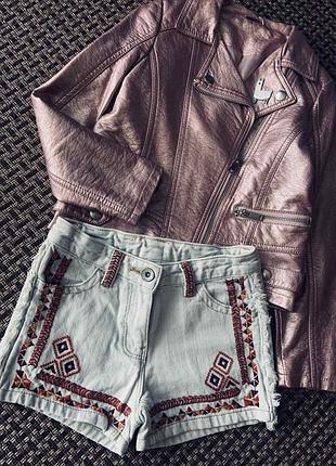 Легендарні джинсові шорти печворк з бахромою next. 3