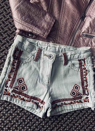 Легендарні джинсові шорти печворк з бахромою next. 5