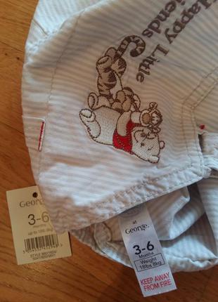 Хлопковый тонкий ромпер комбинезон шорты george на 3-6 месяцев3 фото