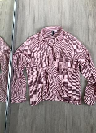 Блуза h&m  літо полоска стильна базова котон