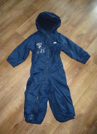 Trespass утепленный дождевик, комбинезон на 12-18 мес на флисе