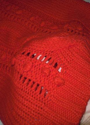 Морковный теплый свитер 4