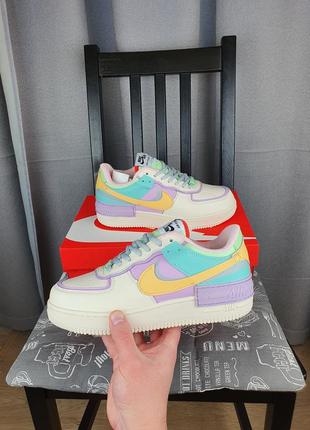 Жіночі кросівки nike air force 1 shadow pale ivory різнокольорові. кроси найк аір форс шедоу