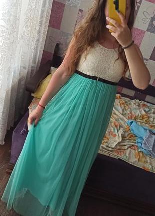 Сарфан в підлогу міді довгий фатин