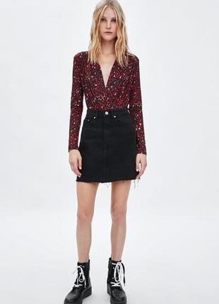 Обалденное боди zara  комбидресс на запах/леопардовый принт