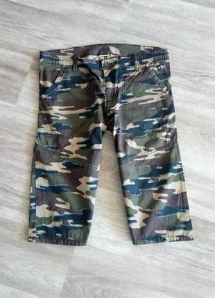 Шорты бриджи камуфляжные 100% котонhere&thre (оригинал)
