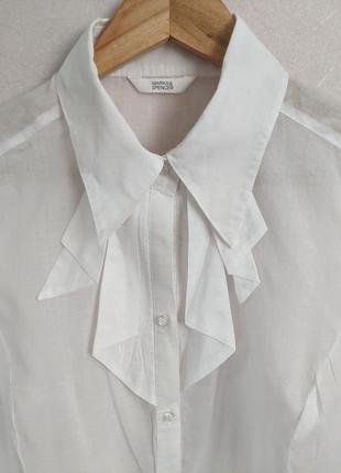 Белая хлопковая рубашка, 100% хлопок2 фото