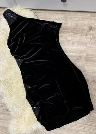 Чёрное бархатное платье lipsy london l/xl1 фото