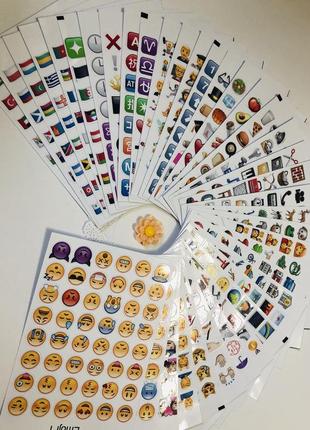 Стікери/наклейки emoji смайлики 38 видів