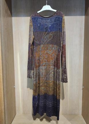 Легке плаття міді (midi) з віскози в стилі бохо шик velna3 фото