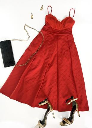 Пишне стеганное червоне плаття asos5 фото