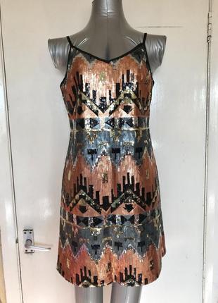 Sale паеточное  платье сарафан miss selfridge 42-449 фото