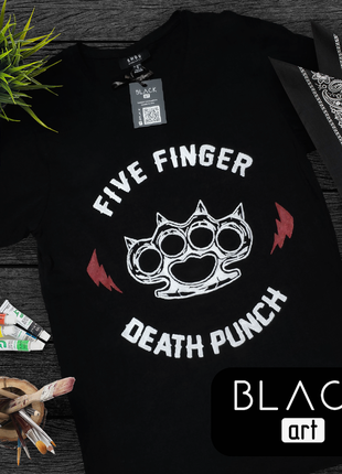 Футболка з розписом акрилом five finger death punch, розмір s/m/l/xl