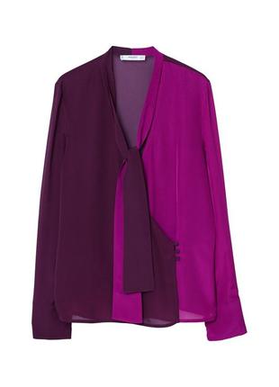 Нова пурпурна блузка на запах4 фото