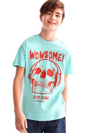 Стильная подростковая хлопковая футболка c&a here&there, 158-164 см, 170-176 см