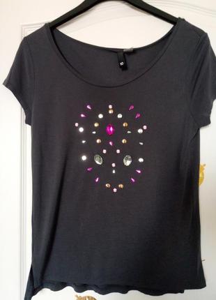 Футболка с камнями h&м.1 фото
