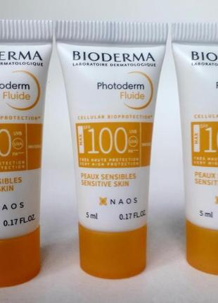 Сонцезахисний крем-флюїд биодерма спф 100 bioderma photoderm fluid spf 100