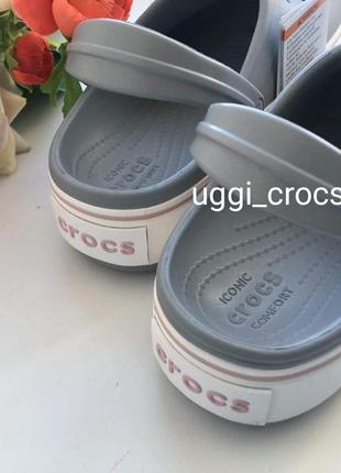 Crocs crocband platform grey крокс на платформе кроксы платформа серые 36,37,38,395 фото