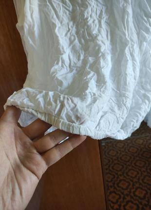 Рубашка блузка легкая летняя полупрозрачная белая m6 фото