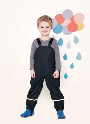 Водонепроницаемые штаны брюки, полукомбинезон, lupilu. 74/80