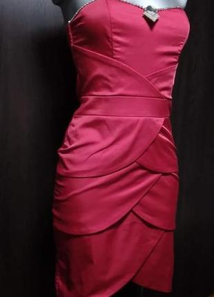 Платье вечернее коктельное красное4 фото