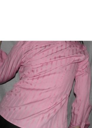 Рубашка розовая в полоску thomas pink португалия3 фото