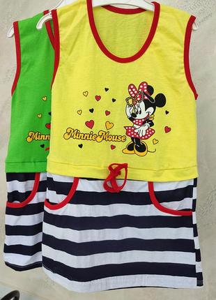 Летний сарафан для девочки минни