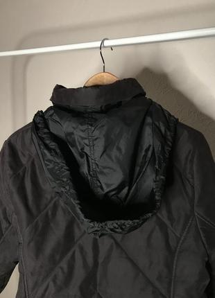 Чорна коричнева весняна куртка демісезонна дутик в стилі bershka пуховик синтепон3 фото