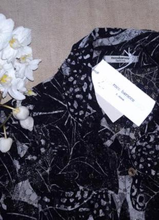 Роскошная блуза рубашка гипюр орхидеи дорогого roccobarocco  италия оригинал2 фото