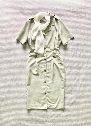 Сукня сорочка вінтаж ретро міді на гудзиках пастель купити ціна5 фото