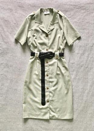 Сукня сорочка вінтаж ретро міді на гудзиках пастель купити ціна6 фото