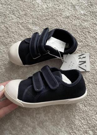 Zara мягкие стильные кеды кеди черевички на липучках 21 р1 фото
