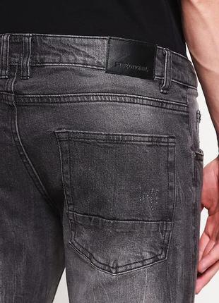 Мужские джинсы shine original men's slim fit grunge grey jeans 29, 30, 364 фото
