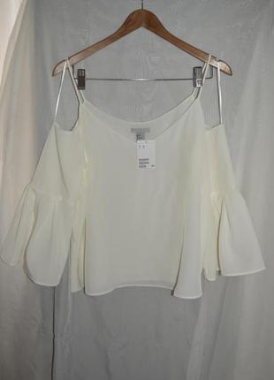 Стильная блуза с открытыми плечами h&m (код 61)2 фото