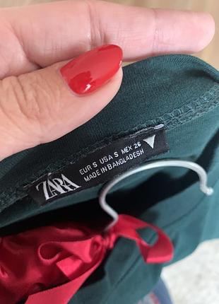 Шикарное платье zara миди бутылочного цвета /новая коллекция5 фото