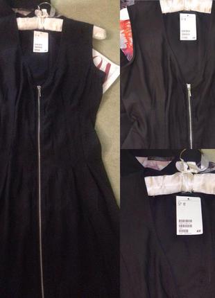 Черное легкое платье со змейкой от h&m!!