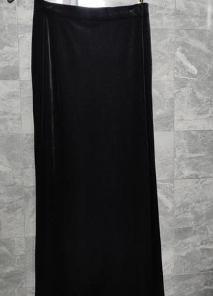 Длинная бархатная юбка макси на запах fabiani 2