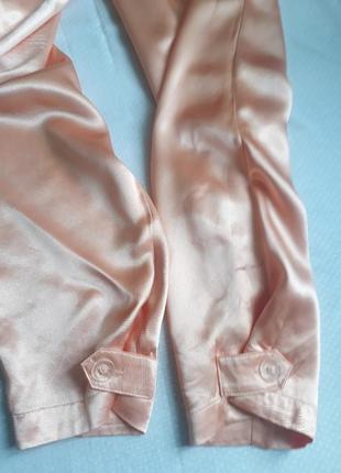 Zara брюки с высокой талией сатин6 фото