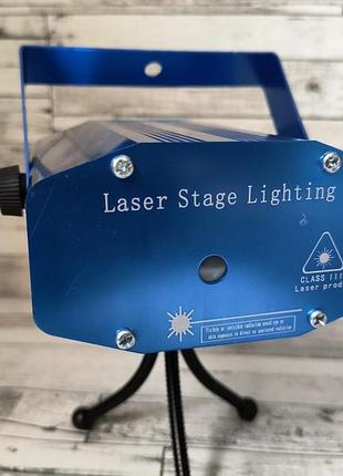 Лазерный проектор 6 в 1 лазер для дома, кафе, бара новогодний стробоскоп