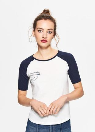 Футболка cropp с сердцем s/l/xl (код 72)