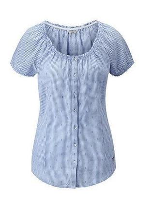 Романтическая блуза-рубашка в клетку из био-хлопка от tchibo(германия) размер 44евро=50-522 фото