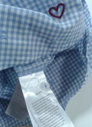 Романтическая блуза-рубашка в клетку из био-хлопка от tchibo(германия) размер 44евро=50-526 фото
