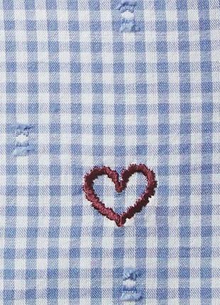 Романтическая блуза-рубашка в клетку из био-хлопка от tchibo(германия) размер 44евро=50-524 фото