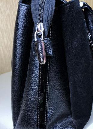 Черная сумка с замшевой вставкой baliviya9 фото