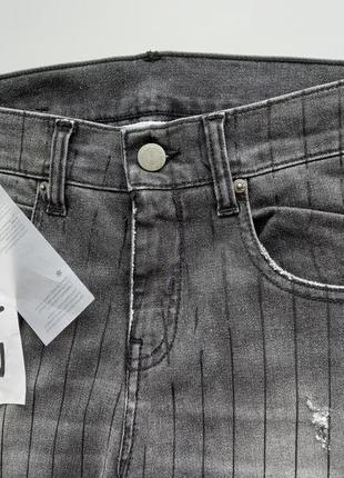 Зауженные джинсы серые3 фото