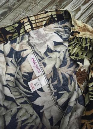 Вискоза юбка в тропический принт батал размер 6xl2 фото