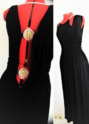 Платье-футболка (вискоза) с вырезами по плечам и декором веревкой l2 фото