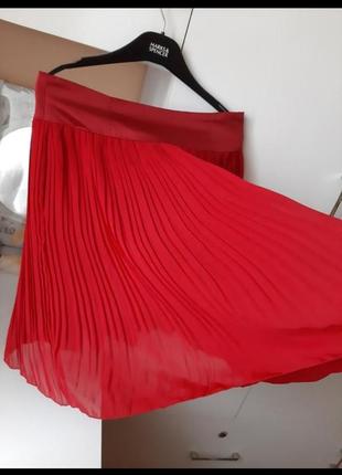 Спідниця базова миди міді юпка плісе плисе спідничка плаття платя сукня бурдова бордо вишнева4 фото