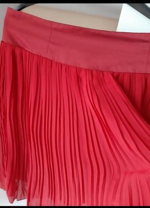 Спідниця базова миди міді юпка плісе плисе спідничка плаття платя сукня бурдова бордо вишнева2 фото