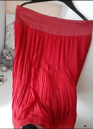 Спідниця базова миди міді юпка плісе плисе спідничка плаття платя сукня бурдова бордо вишнева7 фото